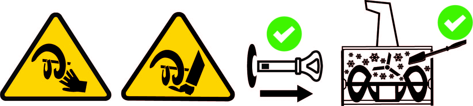 WARNING – AVOID AMPUTATION INJURY, AUGER HOUSING